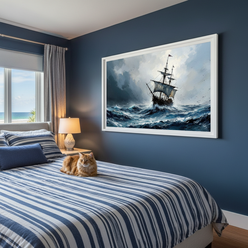 Stormy Seas Fine Art Print Framed
