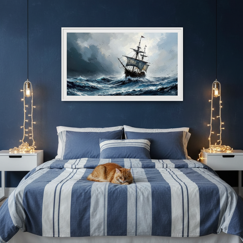 Stormy Seas Fine Art Print Framed