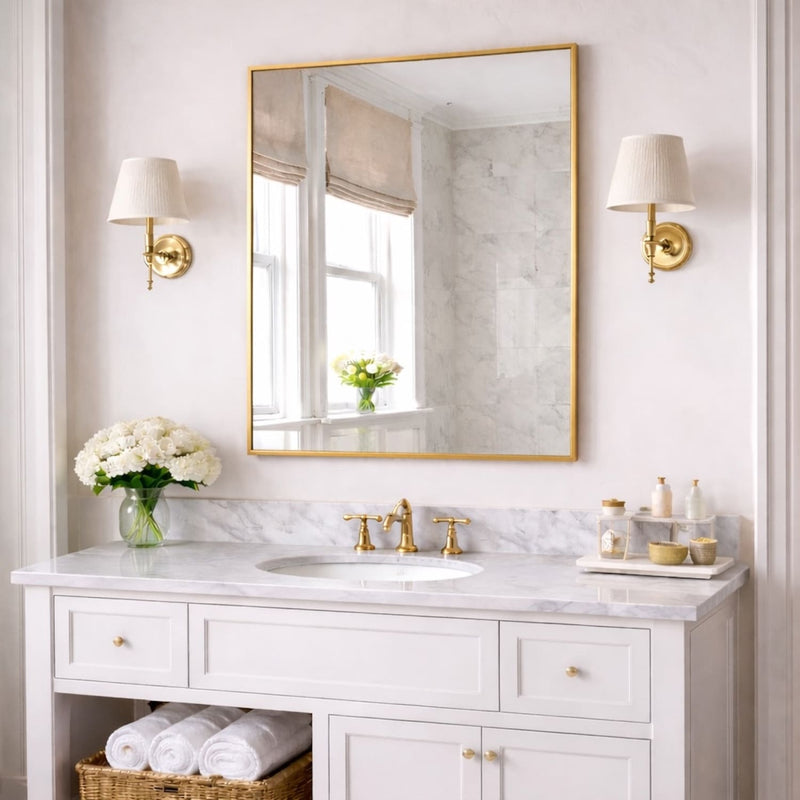Takara - Gold Metal Rectangle Mirror - 120cm x 95cm
