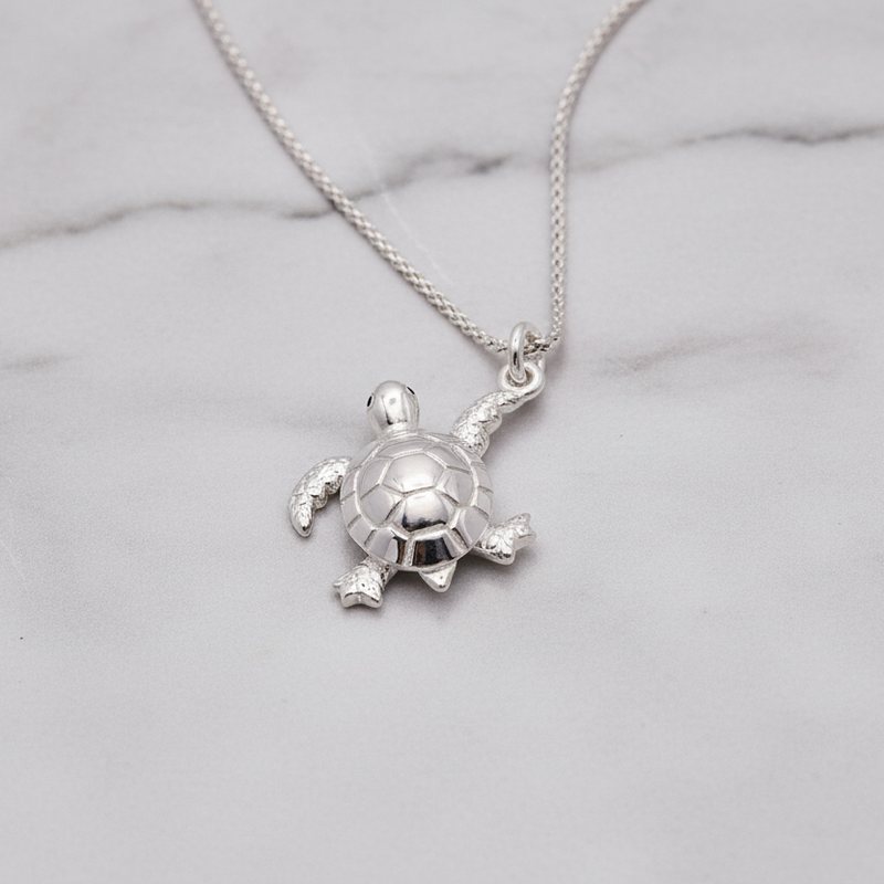 Turtle Silver Charm