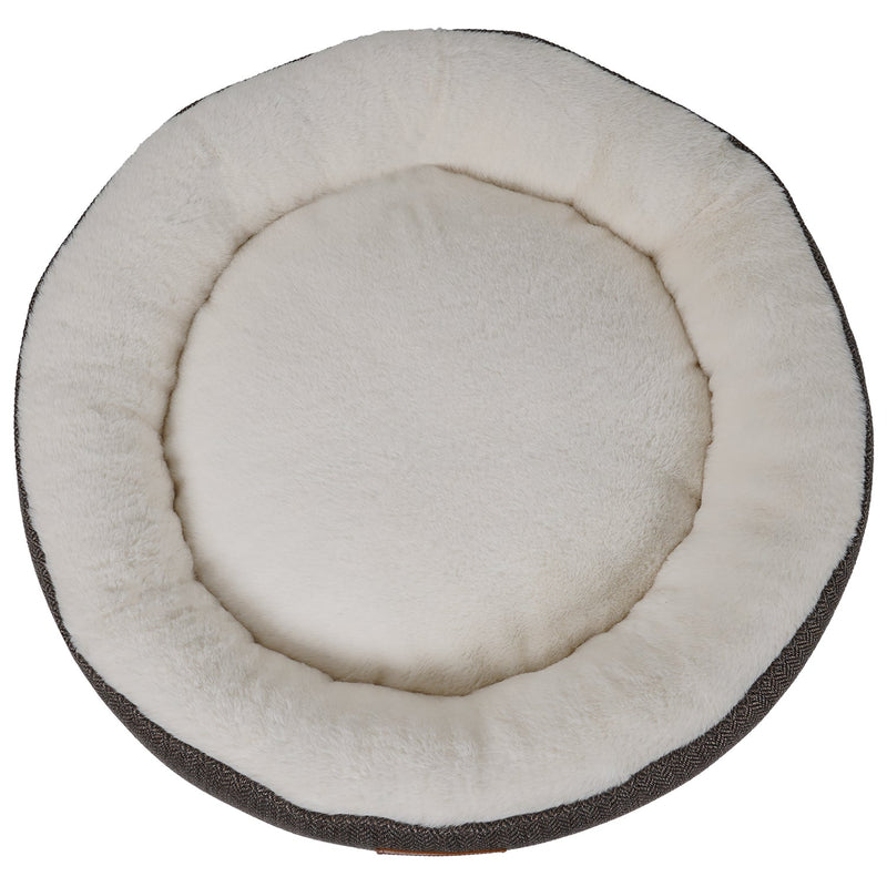 THE LINCOLN | LUXURY TWEED CALMING DONUT DOG BED