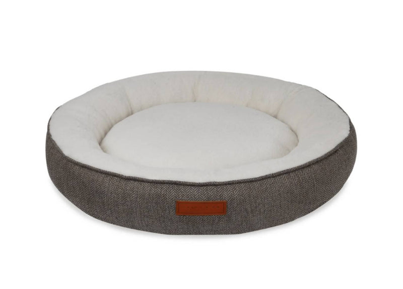 THE LINCOLN | LUXURY TWEED CALMING DONUT DOG BED