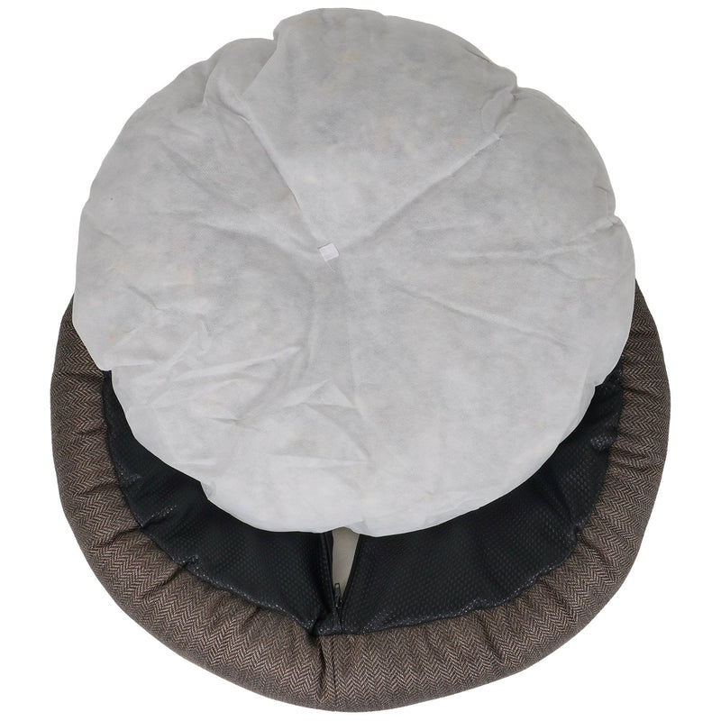 THE LINCOLN | LUXURY TWEED CALMING DONUT DOG BED