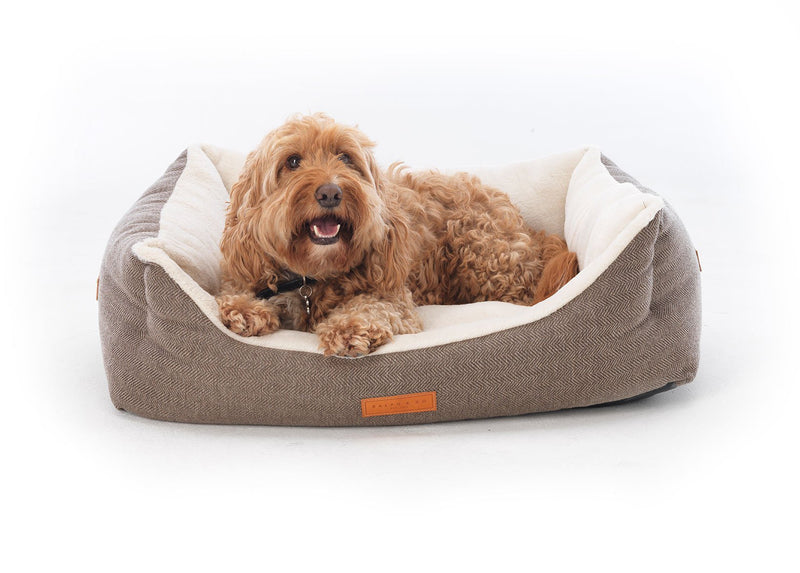 THE LINCOLN | LUXURY TWEED BOLSTER DOG BED
