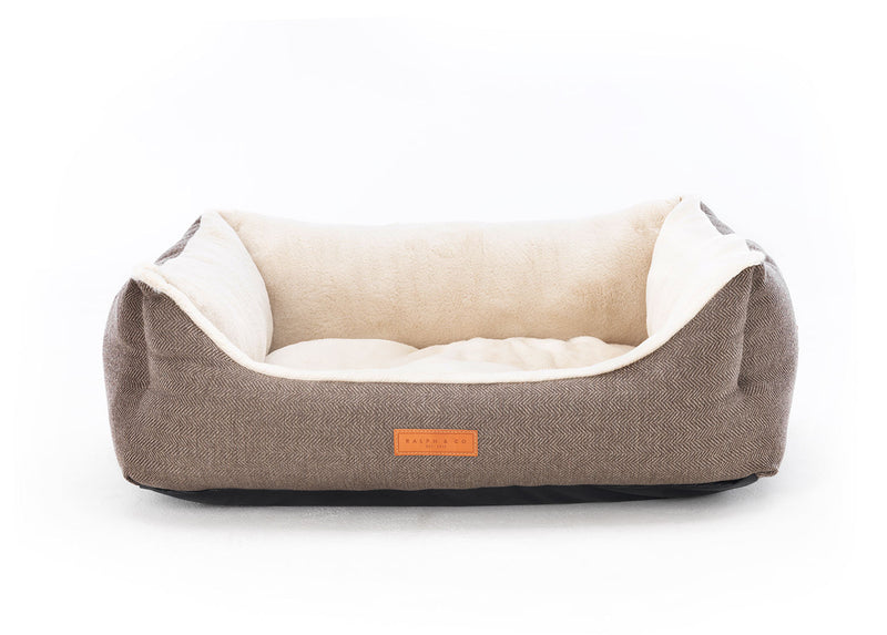 THE LINCOLN | LUXURY TWEED BOLSTER DOG BED