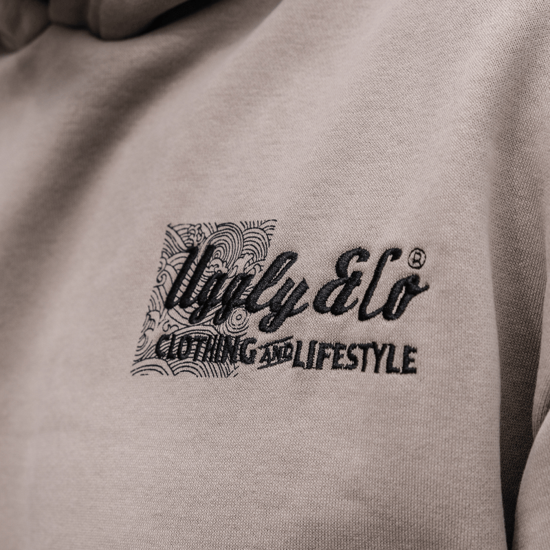 Beige Surf Diamond Hoodie
