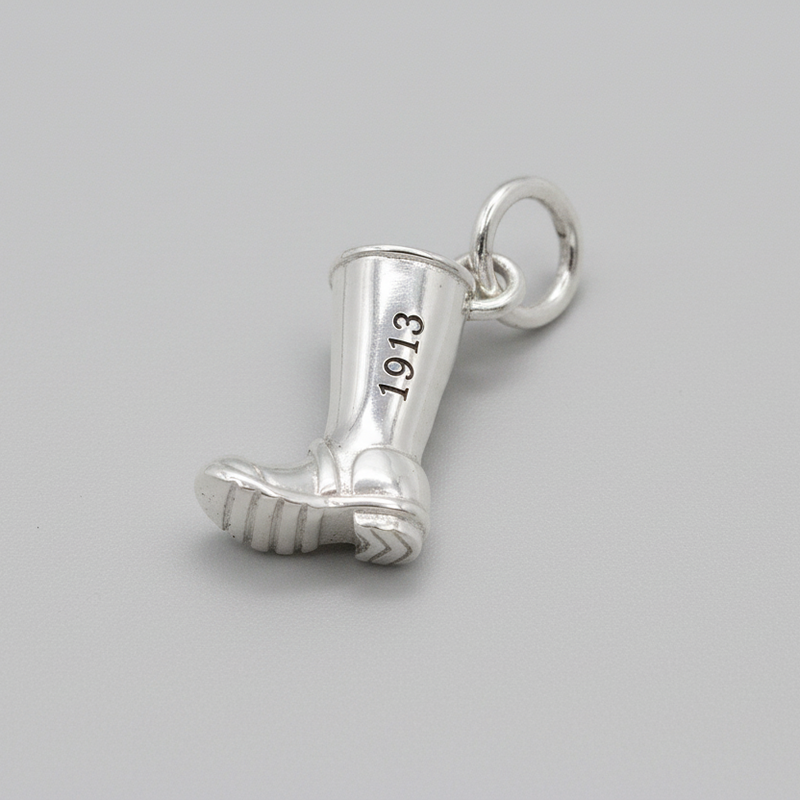 Welly Boot Personalised Silver Charm