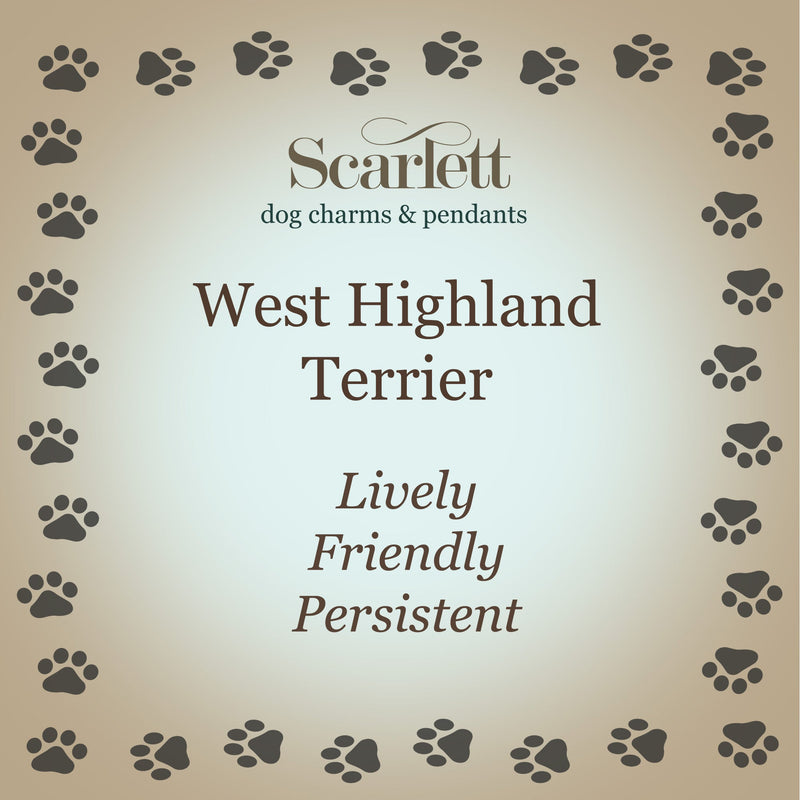 West Highland Terrier Silver Dog Charm