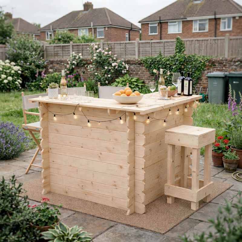 Wooden Interlock Corner Bar