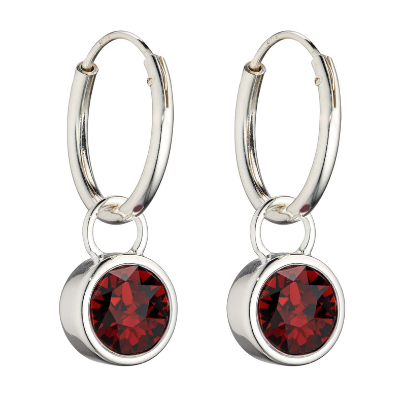 Beginnings Crystal Birthstone Hoop Earring Charms