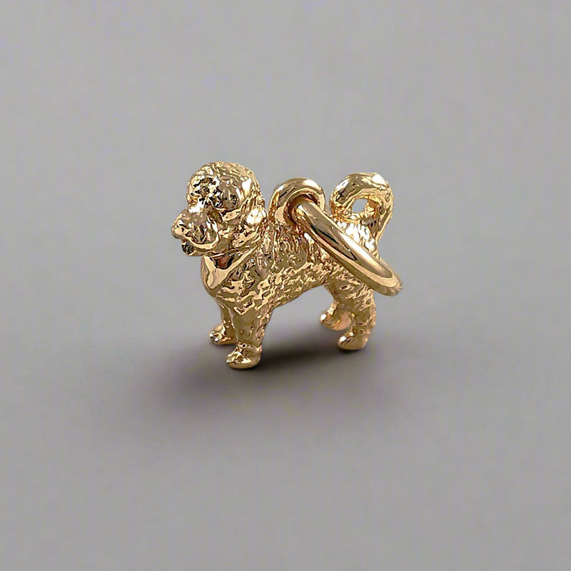 Cavapoo Silver Dog Charm