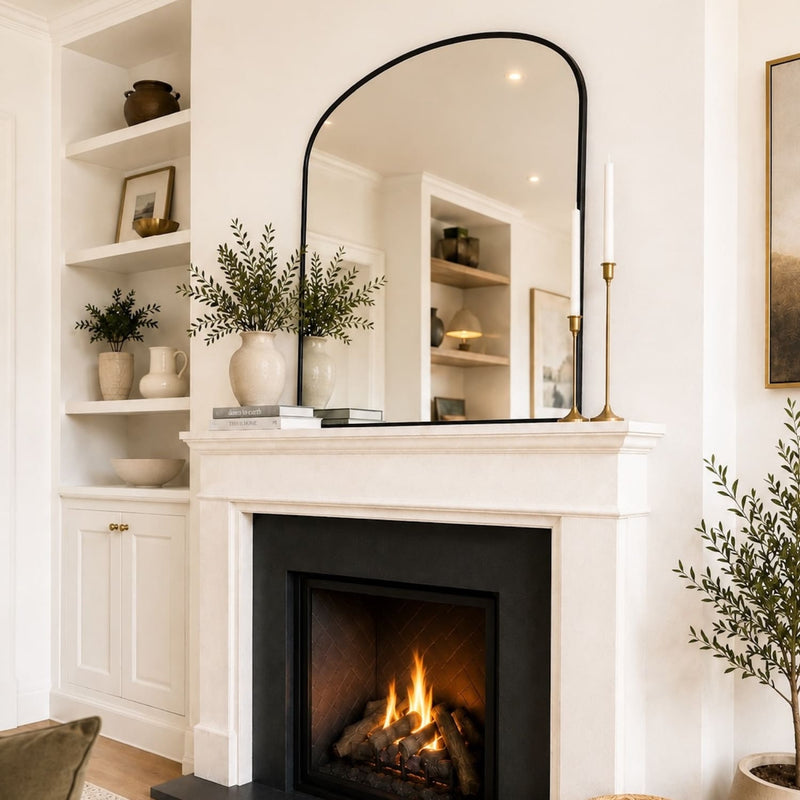 Yoko - Black Metal Gentle Arch Mirror - 120cm x 95cm
