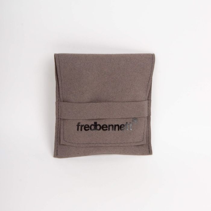 Fred Bennett Black Plaited Leather Bracelet with Steel Section