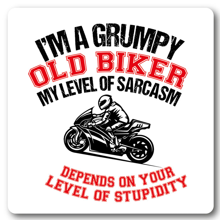 I'm a Grumpy Old Biker, Metal Wall Sign