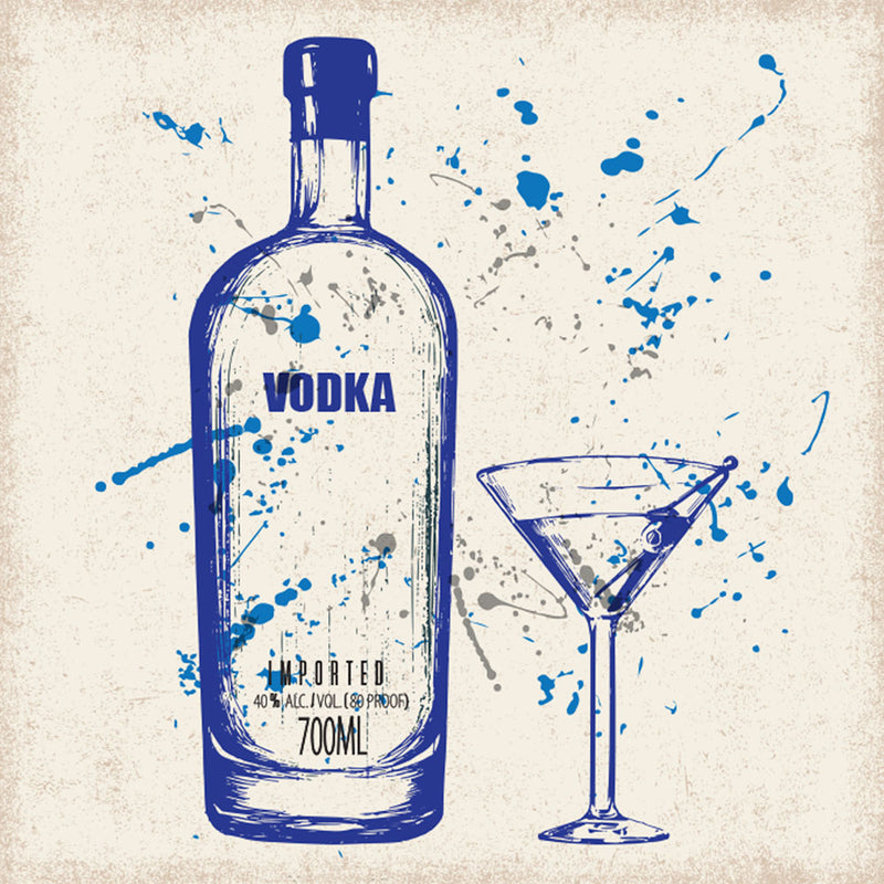 Drink Vodka Metal Sign