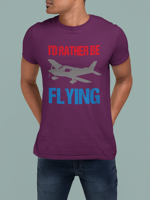 I'd Rather be Flying Pilot Humour T-shirt